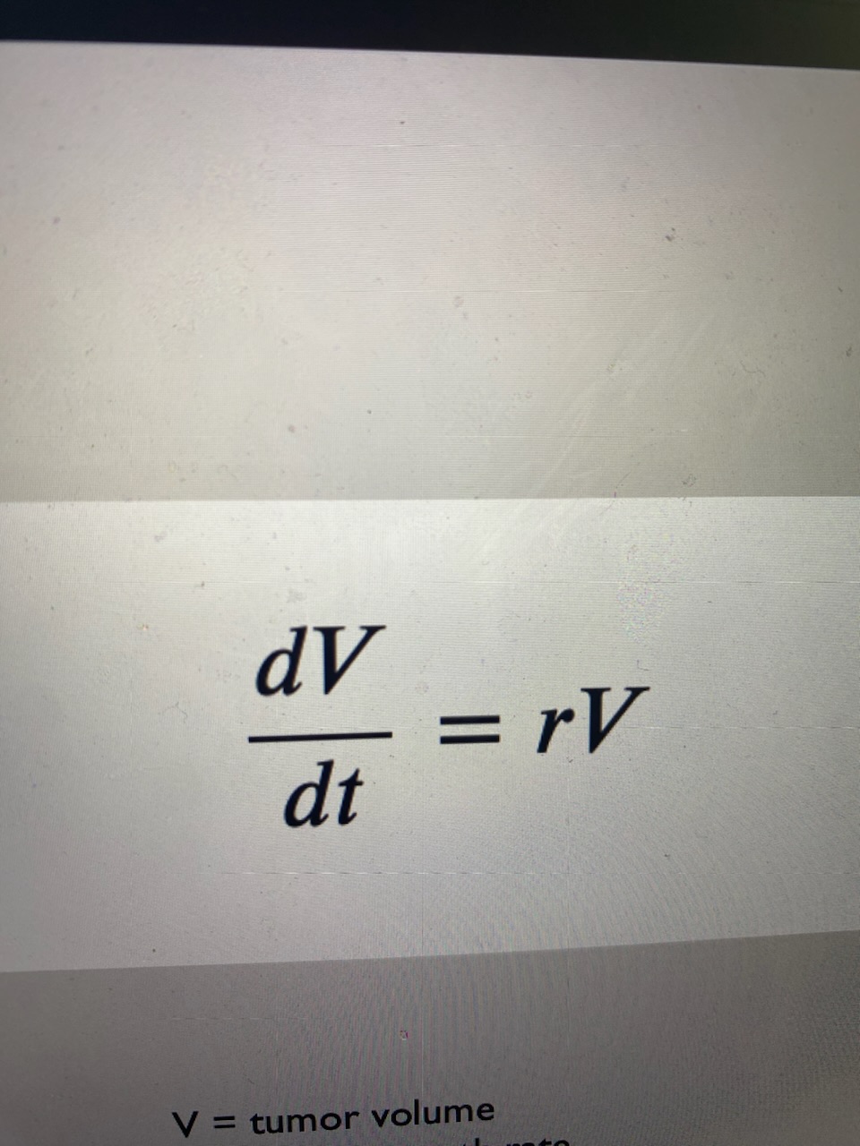 Solved dtdV=rV | Chegg.com