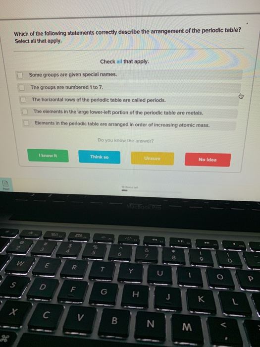 Solved Which of the following statements correctly describe