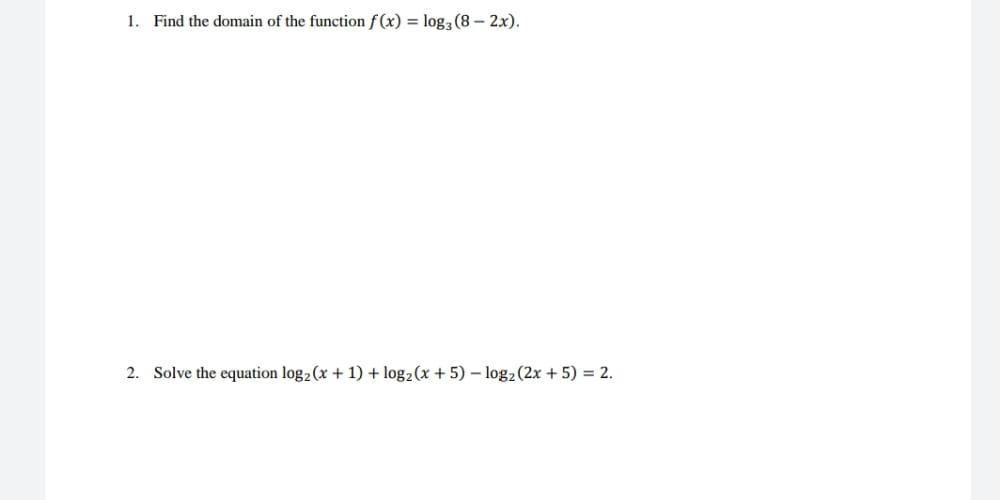 find the domain of the function fx 1 log 3 x