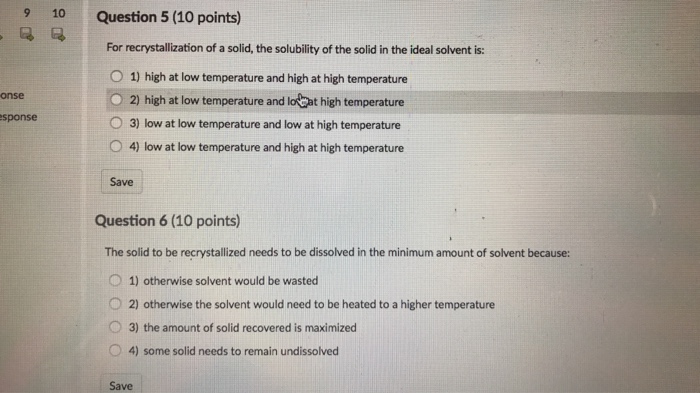 Solved For Recrystallization Of A Solid, The Solubility Of | Chegg.com