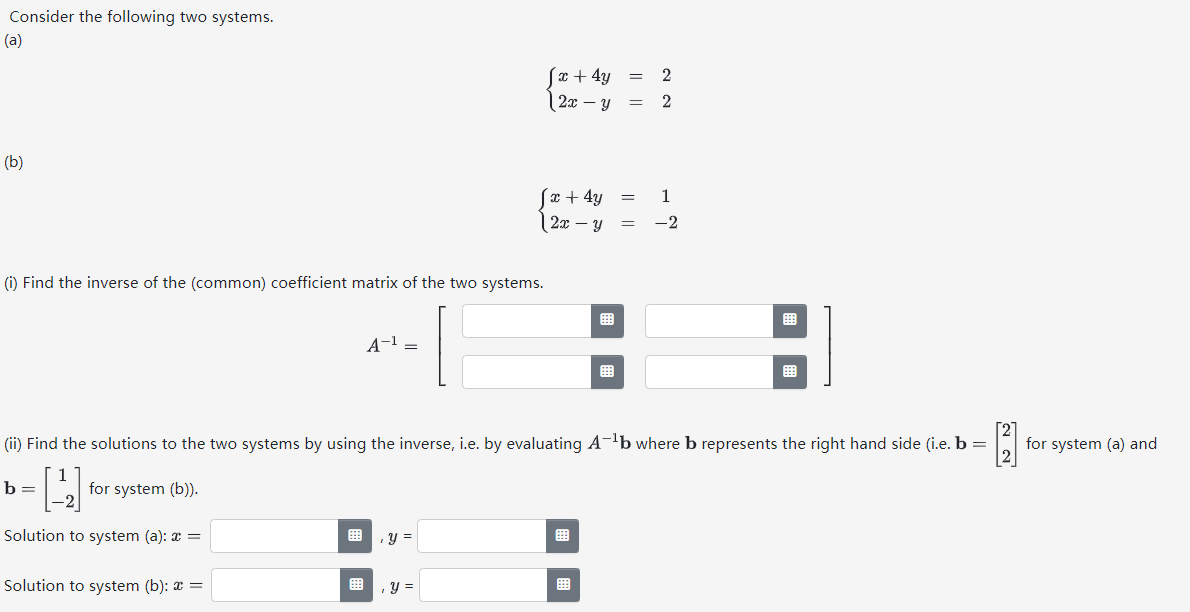 Solved Consider The Following Two Systems A X4y22x−y2 0918