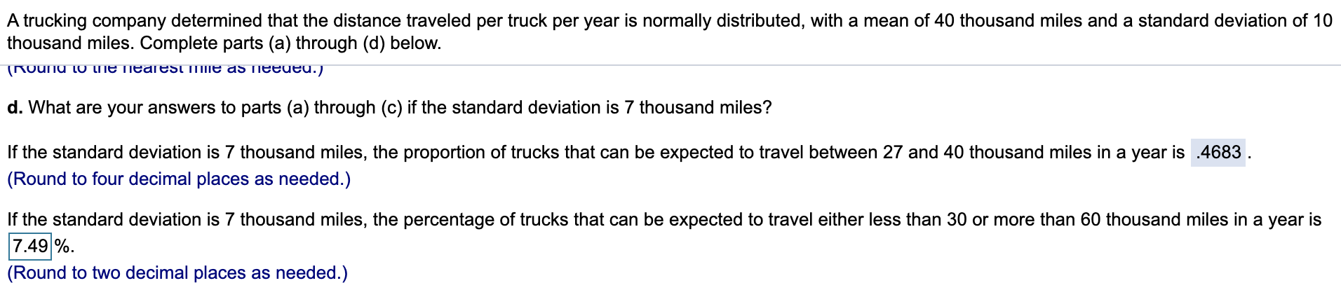 solved-a-trucking-company-determined-that-the-distance-chegg