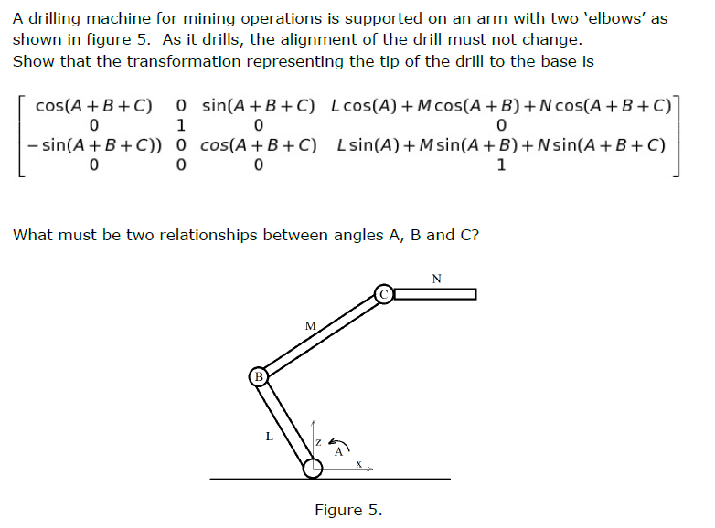 Solved A drilling machine for mining operations is supported | Chegg.com