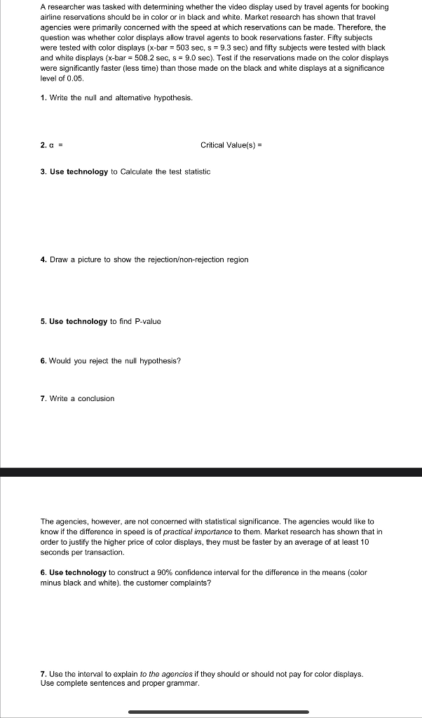 Solved A researcher was tasked with determining whether the | Chegg.com