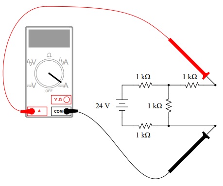 Solved In the circuit shown below, the ammeter measures the | Chegg.com