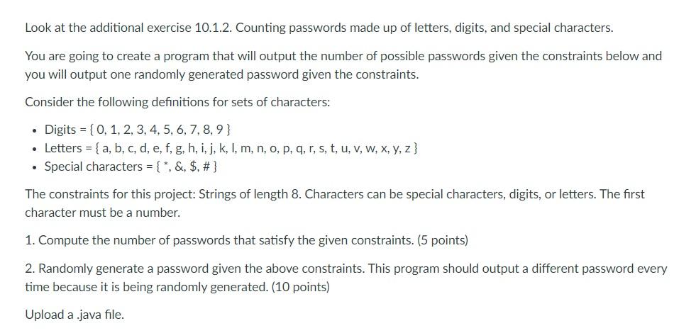 Solved Look At The Additional Exercise 10 1 2 Counting P Chegg Com