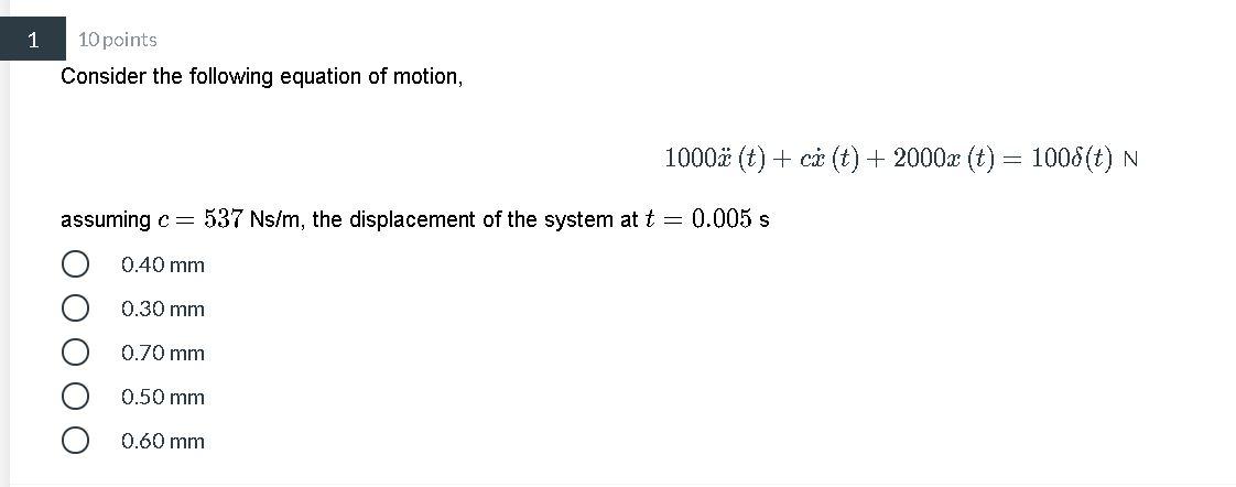 Solved 1 10 points Consider the following equation of | Chegg.com