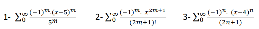 Solved For the following series expressions, apply the | Chegg.com
