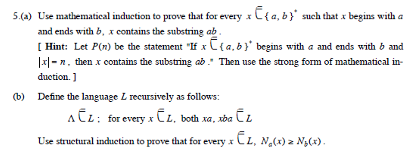 Proof by mathematical induction adapted from the textbook.[5