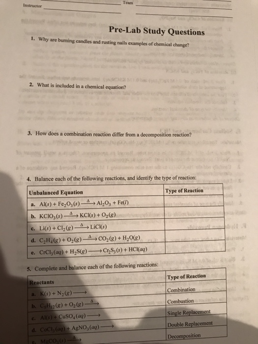 Solved Team PreLab Study Questions 1. Why are burning