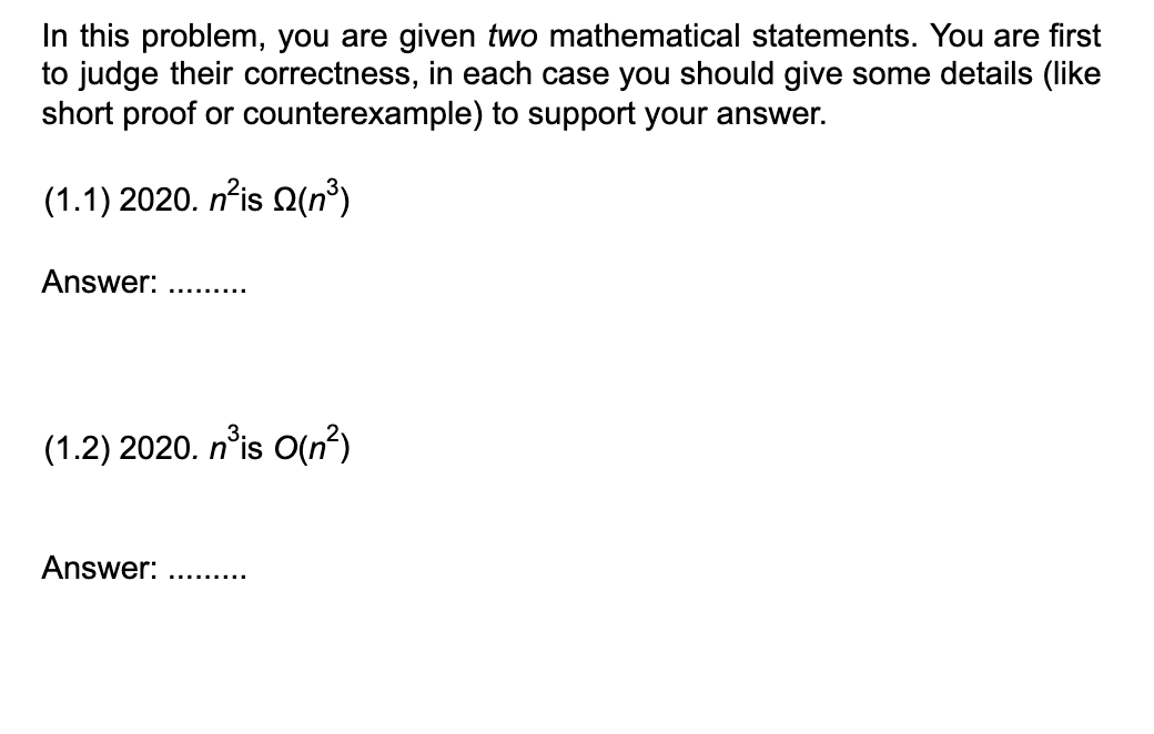 Solved In this problem, you are given two mathematical | Chegg.com
