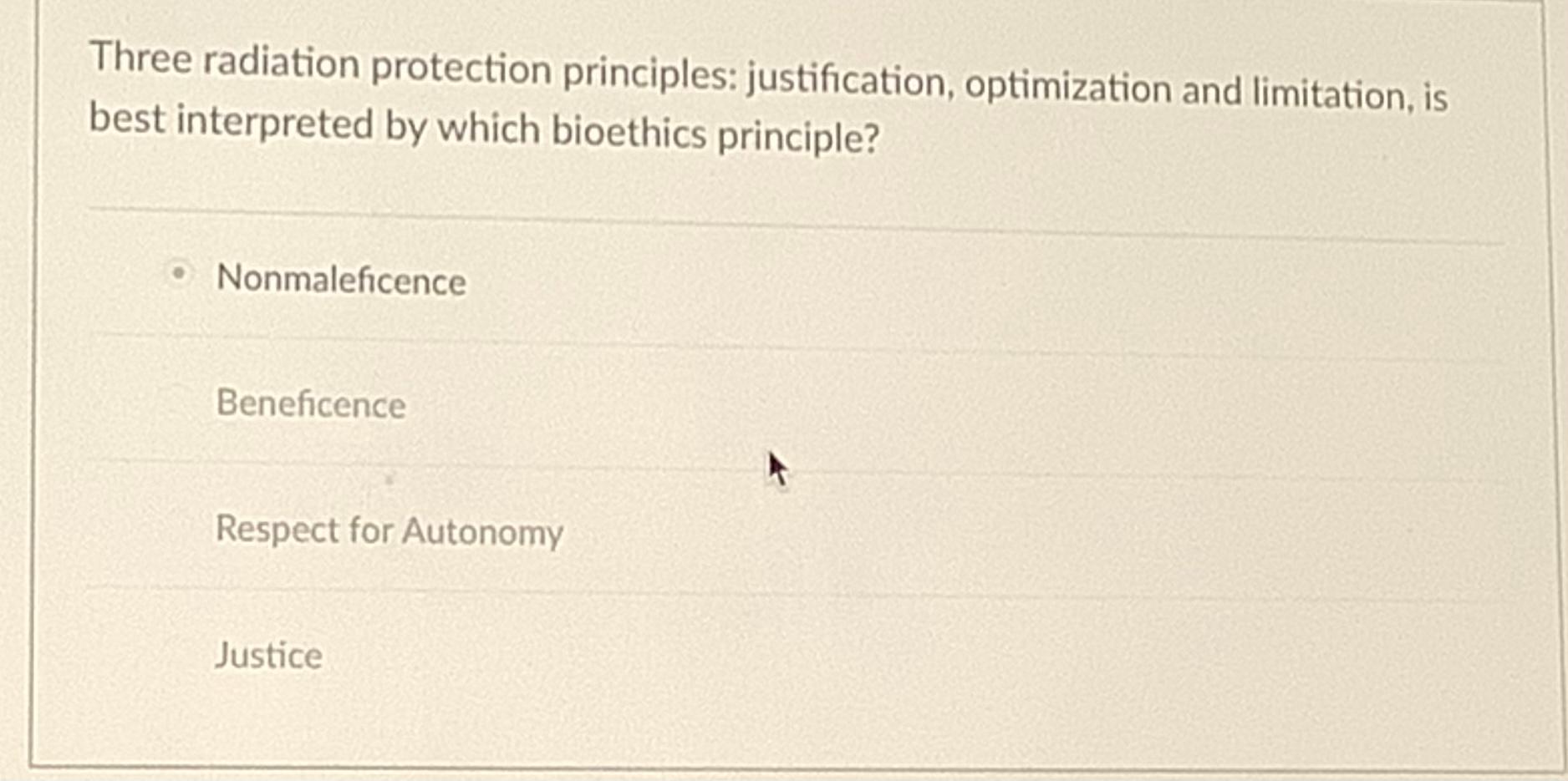 Solved Three radiation protection principles justification,