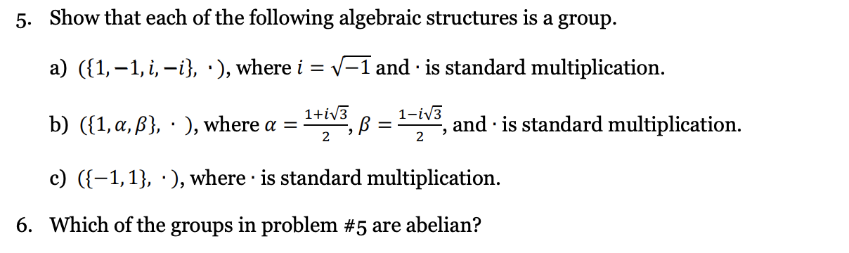 Solved 5. Show that each of the following algebraic | Chegg.com