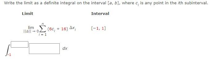 Solved Write the limit as a definite integral on the | Chegg.com