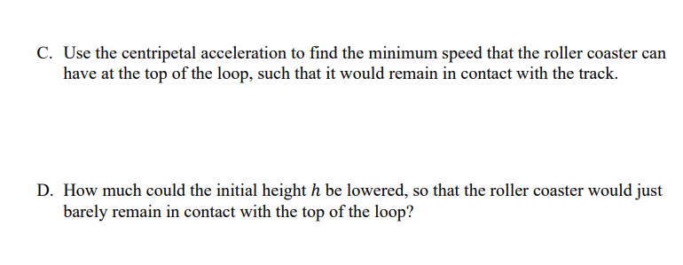 Solved Problem 1: Roller coaster A roller coaster moving | Chegg.com