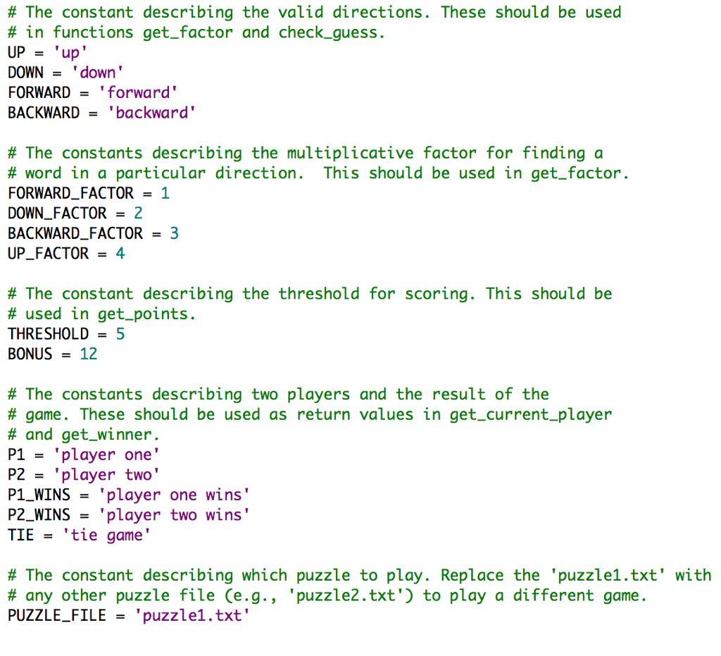 # The constant describing the valid directions. These | Chegg.com