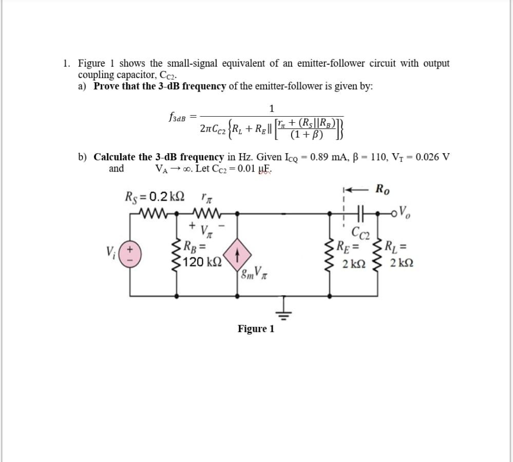 Solved 2. Figure 2 (a) gives a transistor circuit while | Chegg.com