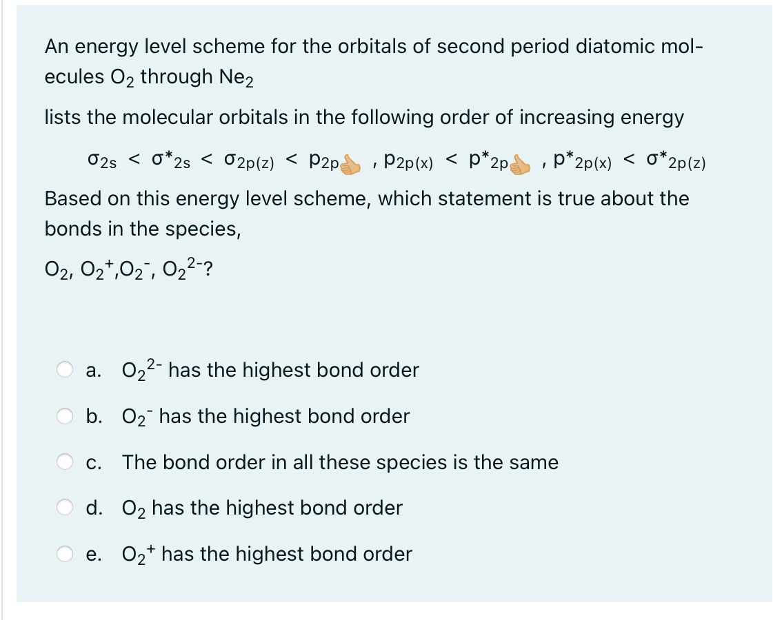 [Solved]: An energy level scheme for the orbitals of secon