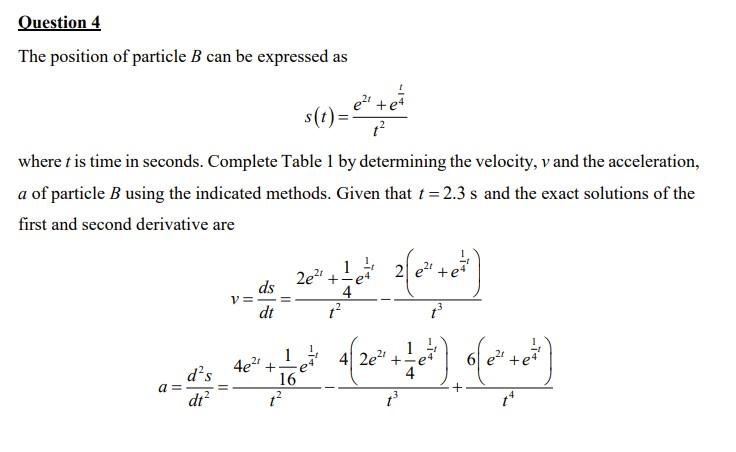 Solved Question 4 The Position Of Particle B Can Be | Chegg.com