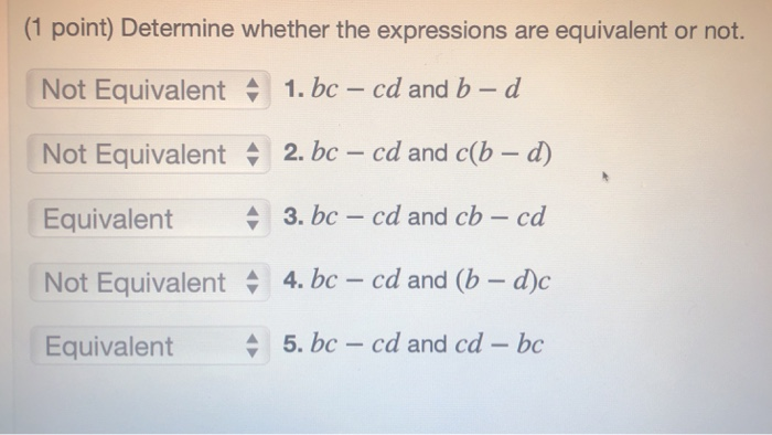 Solved (1 point) Determine whether the expressions are | Chegg.com