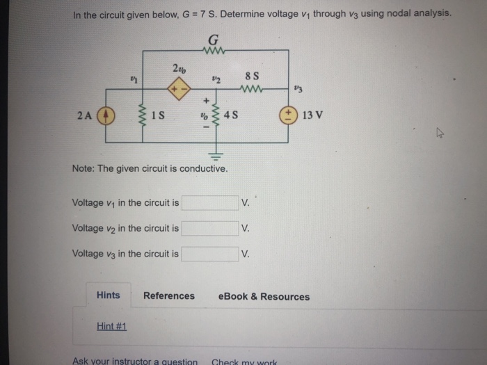 Solved In the circuit given below, G-7S. Determine voltage | Chegg.com
