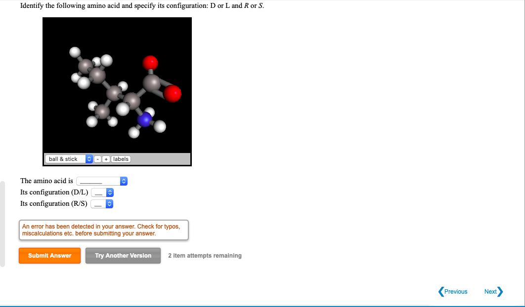 Solved Identify the following amino acid and specify its | Chegg.com