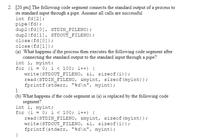 What happens if the process then executes the | Chegg.com