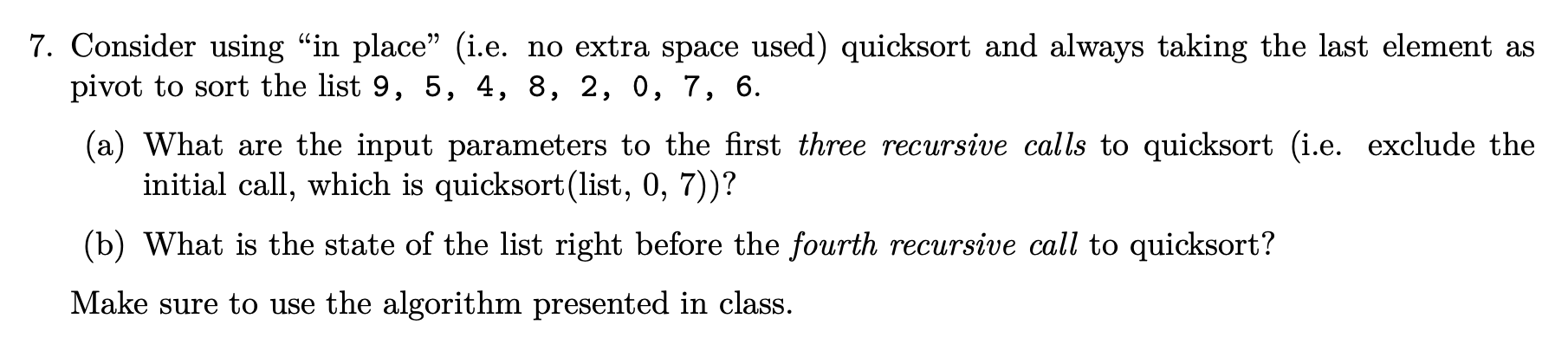 Solved 7. Consider using 