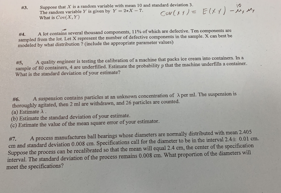 Solved #3. Suppose that X is a random variable with mean 10 | Chegg.com