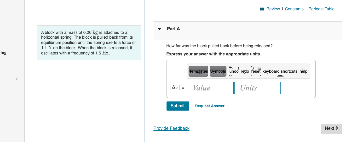 Solved M Review | Constants | Periodic Table Part A A block | Chegg.com