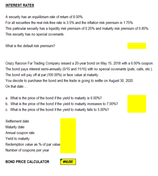 Solved A Security Has An Equilibrium Rate Of Return Of 