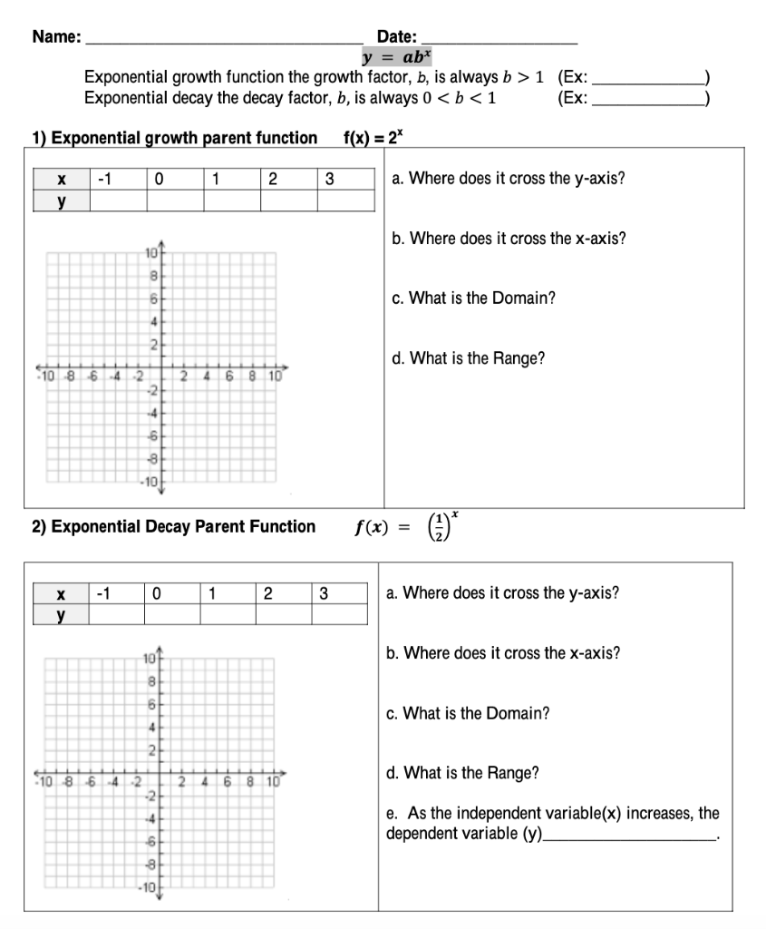 exponential decay function