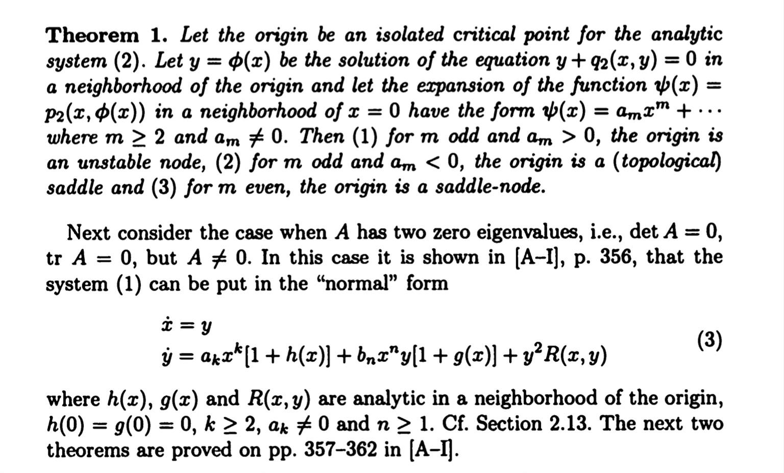 Solved 2. Use Theorem 1 to determine the nature of the | Chegg.com