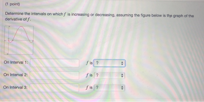 Solved (1 point) Determine the intervals on which f is | Chegg.com