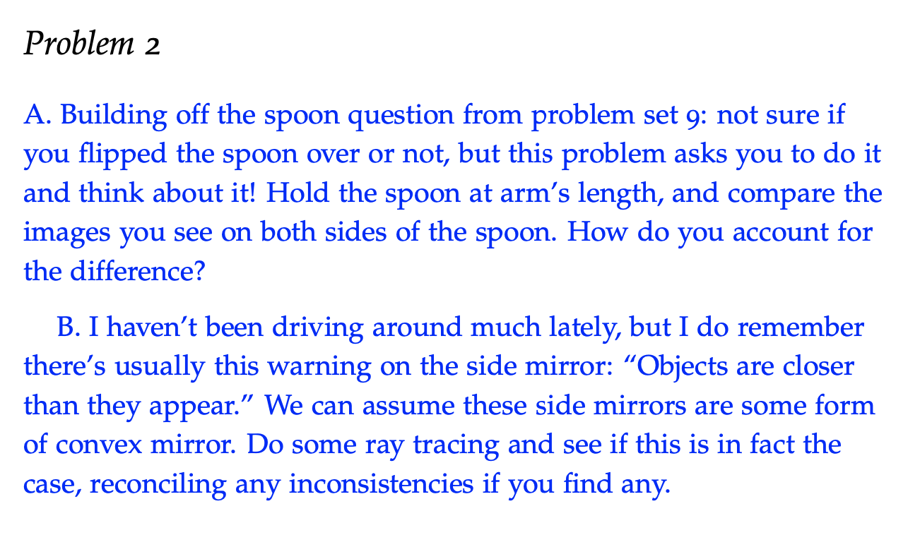 Solved Problem 2 A. Building off the spoon question from