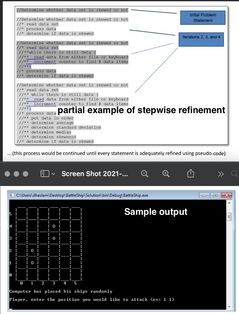Solved Background: Stepwise refinement is a low level design | Chegg.com