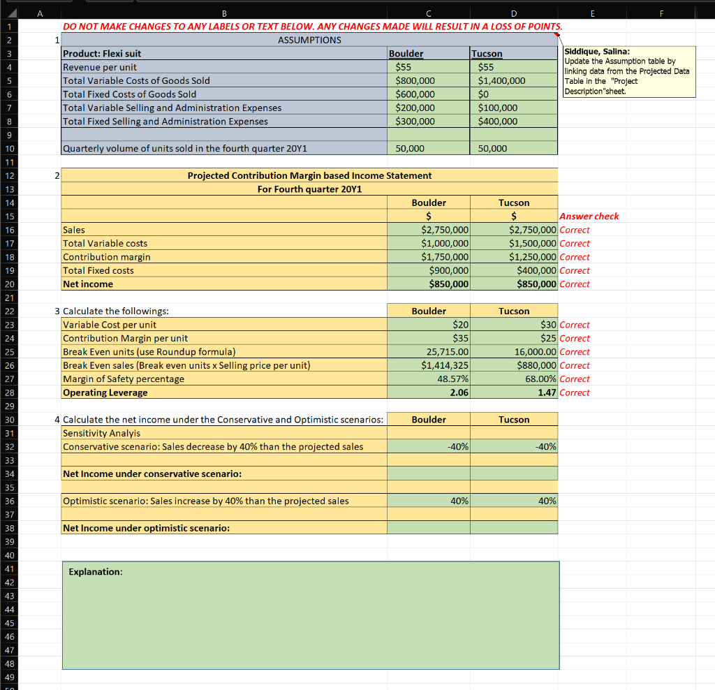 Siddique, Salina: Update The Assumption Table By 