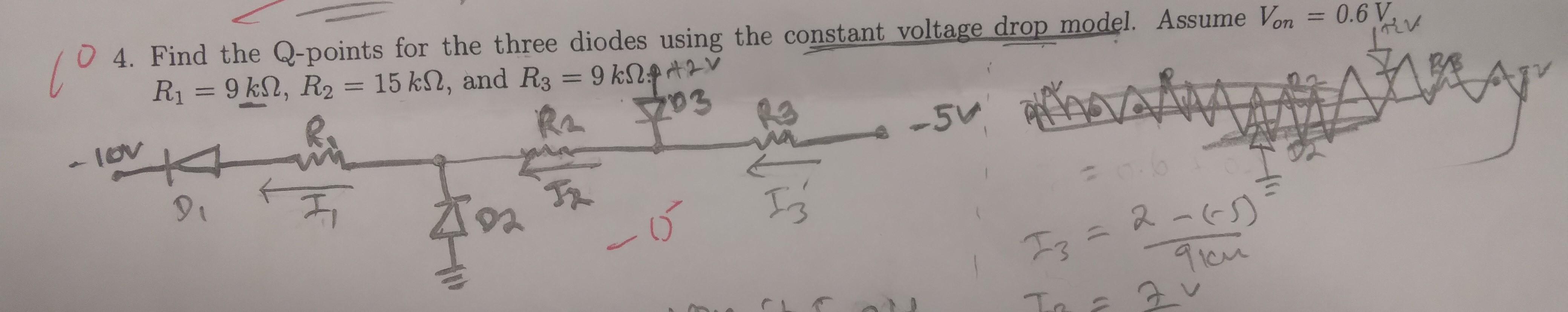 Solved 4. Find the Q-points for the three diodes using the | Chegg.com