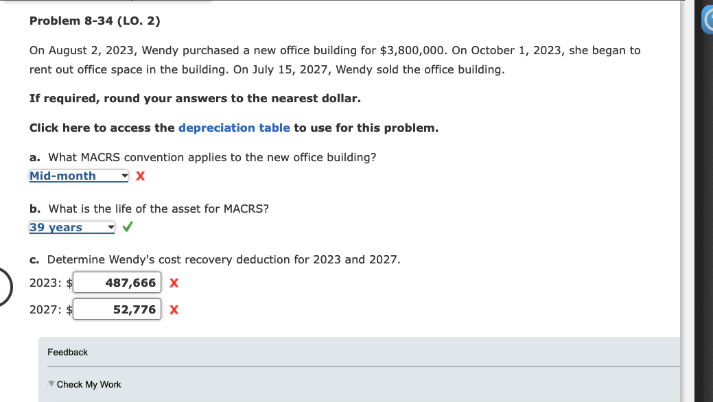 Solved On August 2, 2023, Wendy purchased a new office