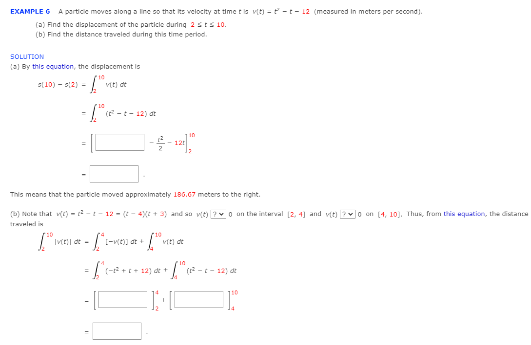 Solved Example 6 A Particle Moves Along A Line So That Its