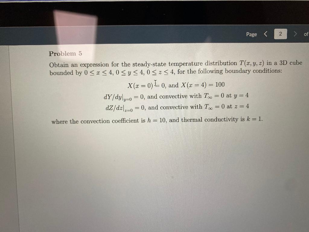 Solved Page 2 of Problem 5 = Obtain an expression for the | Chegg.com