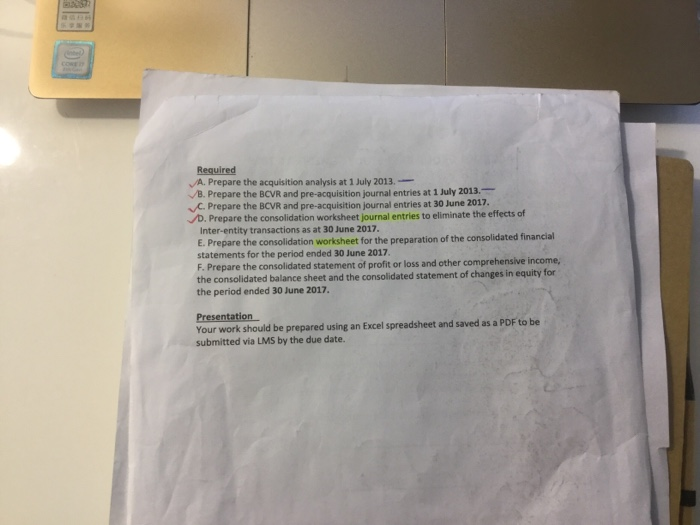 ACCT2201 GROUP CASE STUDY SEMESTER 1 2019 On 1 July | Chegg.com