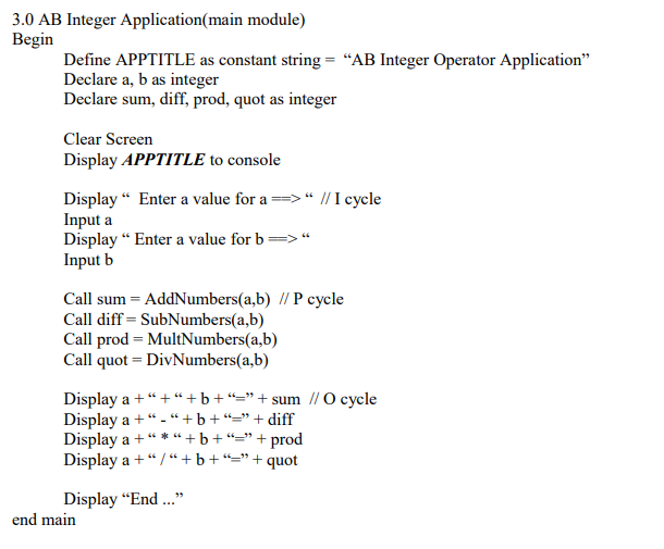 For the above main module please provide | Chegg.com