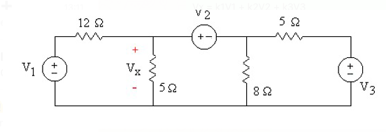 Solved According to the superposition principle, the voltage | Chegg.com