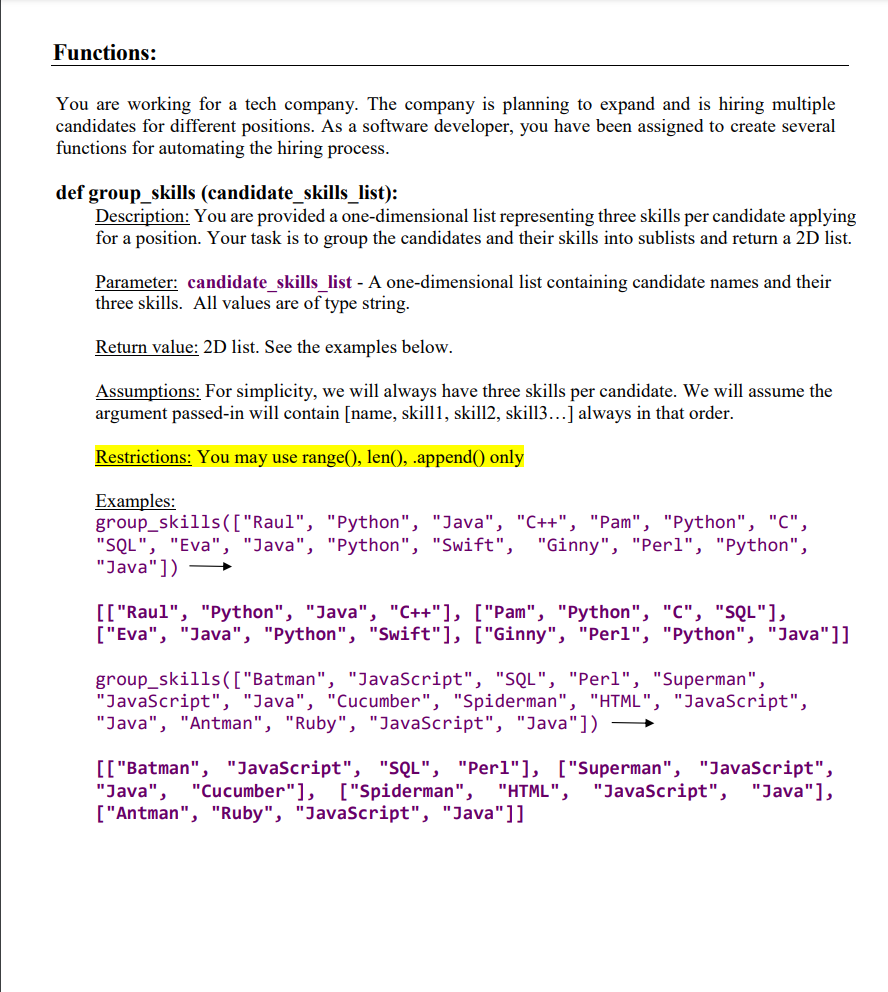 Solved Programming language : Python The purpose of this | Chegg.com