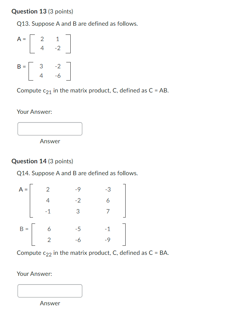 Solved Question 13 (3 ﻿points)Q13. ﻿Suppose A and B are | Chegg.com