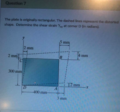 Solved 2) Determine the average normal strain that occurs | Chegg.com