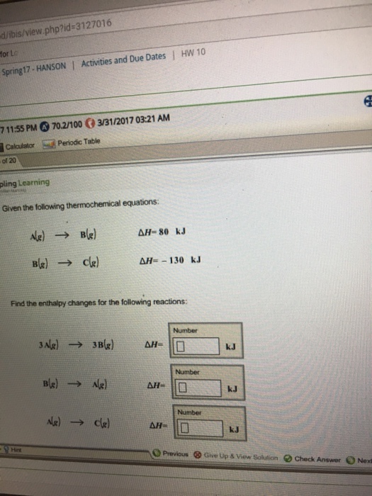 Solved 3 Given The Following Thermochemical Equations Chegg Com