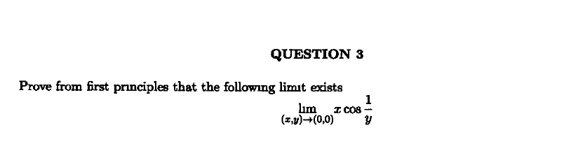 Solved Prove from first principles that the following limit | Chegg.com