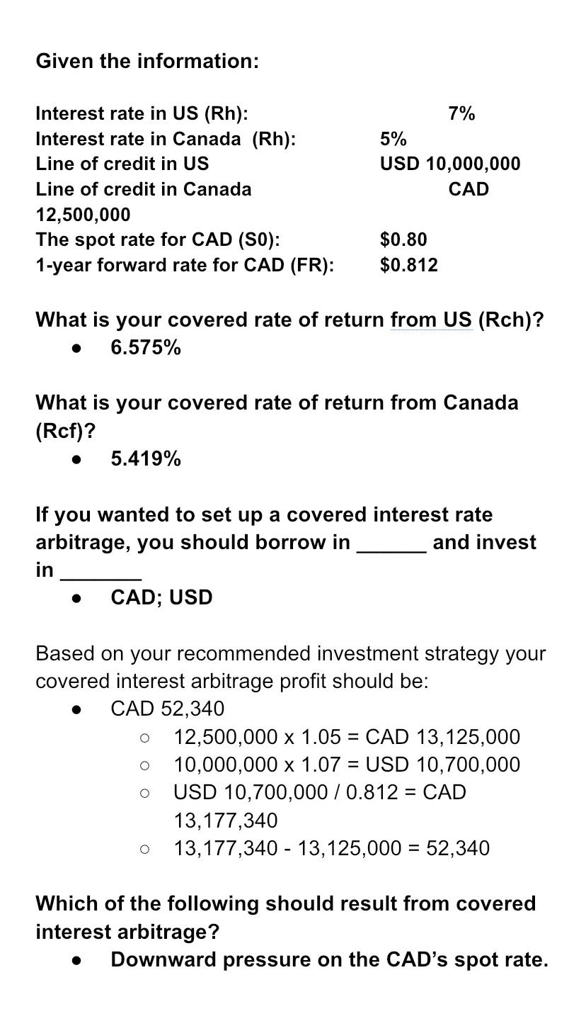 Given the information Interest rate in US (Rh)